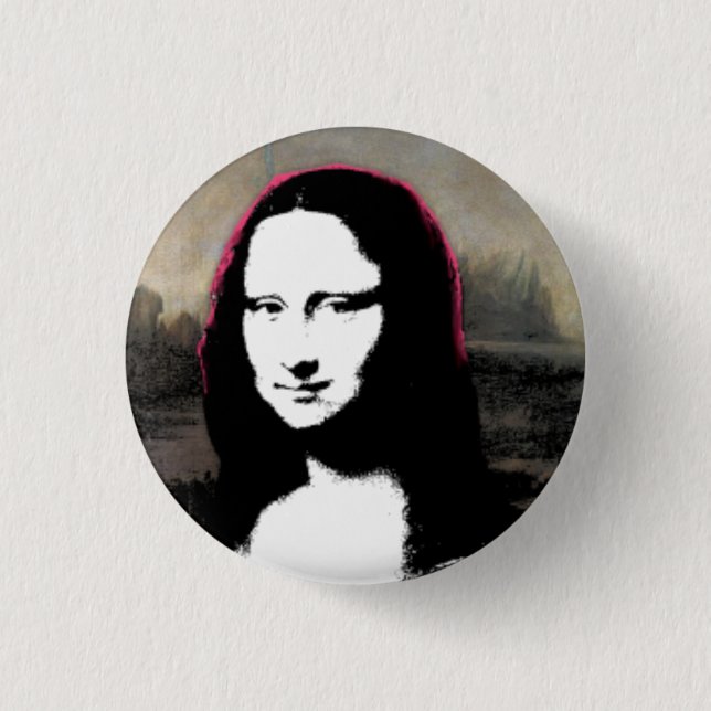 Mona Lisa Head 3 Cm Round Badge (Front)
