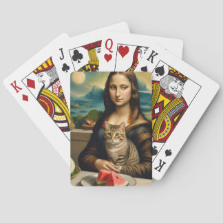 Mona Lisa &her cat  -  Summer vibes \ Playing Cards