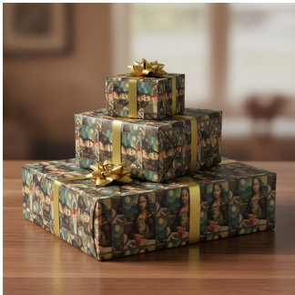 Mona Lisa &her cat  -  Summer vibes \ Wrapping Paper