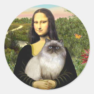 Mona Lisa - Himalayan cat 7 Classic Round Sticker