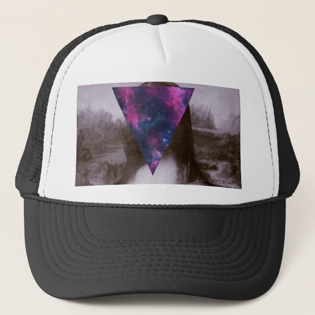 Mona lisa hipster. trucker hat (Front)