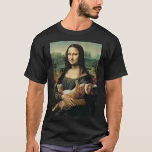 Mona Lisa holding a cat  Photographic Print T-Shirt
