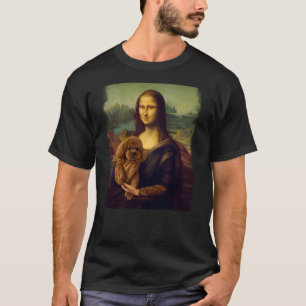 Mona Lisa Holding a Poodle Cute Dog Art Parody Pai T-Shirt