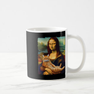 Mona Lisa Holding Cat Portrait Art Painting Kitty Coffee Mug