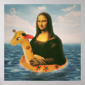 Mona Lisa Holiday Poster