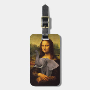 Mona Lisa Hugs Elephant Luggage Tag