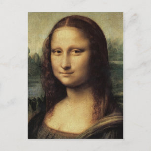 Mona Lisa in detail by da Vinci postcard