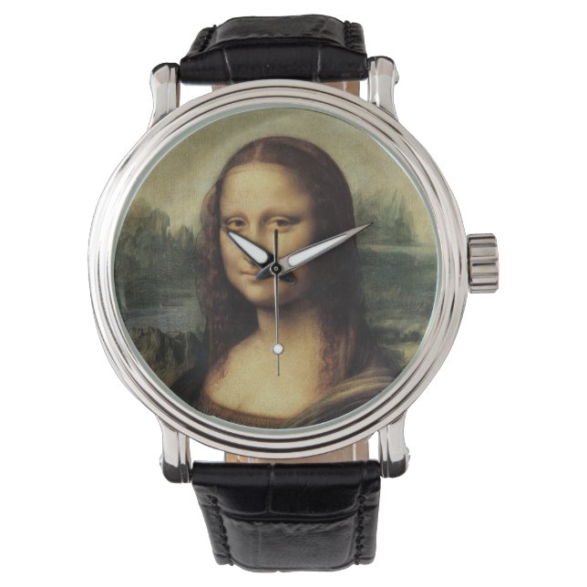 Mona Lisa in detail by Leonardo da Vinci Watch (Front)