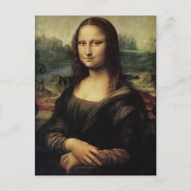 Mona Lisa in detail postcard (Front)