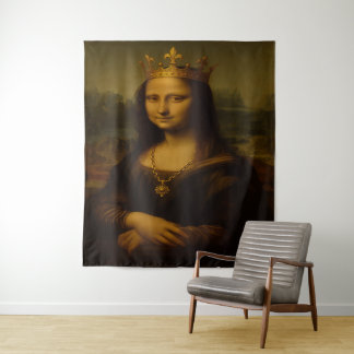 Mona Lisa in Gold Crown Tapestry