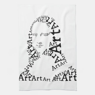 Mona Lisa In Words Tea Towel