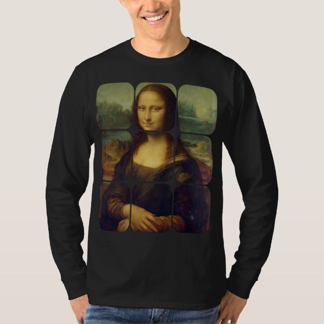 Mona Lisa Italian Renaissance Artist Painting Geom T-Shirt (Front)