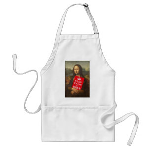 Mona Lisa Keep Calm And Smile Standard Apron