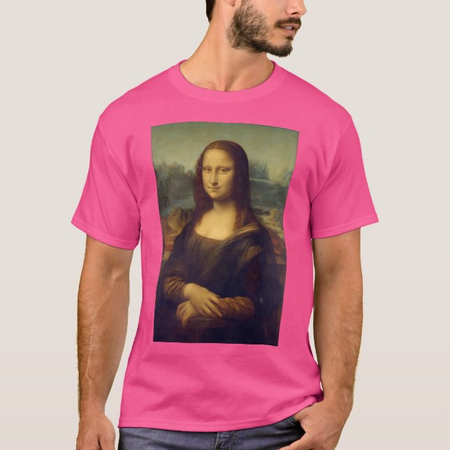 Mona Lisa (Leonardo) Baseball  Sleeve T-Shirt (Front)