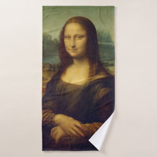 Mona Lisa, Leonardo da Vinci Bath Towel