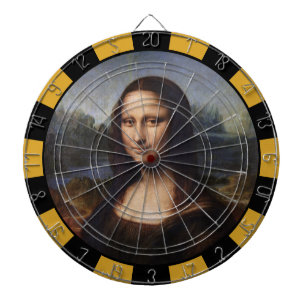 Mona Lisa & Leonardo da Vinci /vintage Italy Dartboard
