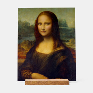 Mona Lisa Leonardo France Acrylic Sign