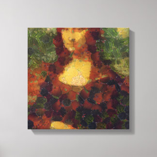 Mona Lisa Lettuce Fine Art Vegan Spoof Canvas Print
