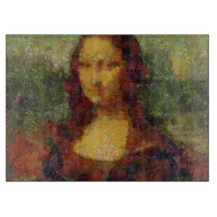 Mona Lisa Lettuce Fine Art Vegan Spoof Cutting Board