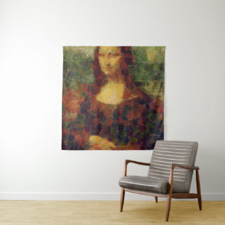 Mona Lisa Lettuce Fine Art Vegan Spoof Tapestry