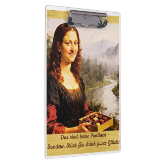 Mona Lisa loves chocolates Clipboard