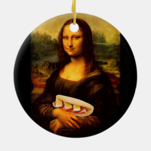 Mona Lisa Loves Paninis Ceramic Tree Decoration