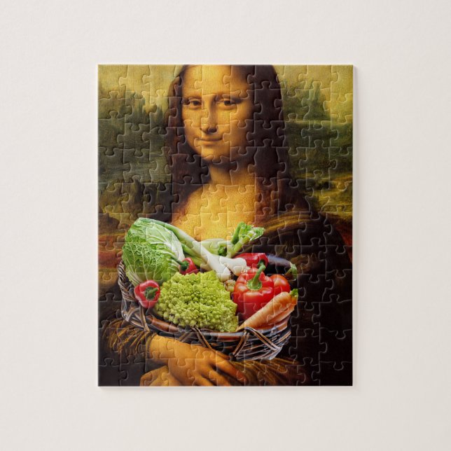 Mona Lisa Loves Vegetables Jigsaw Puzzle (Vertical)