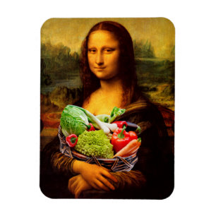 Mona Lisa Loves Vegetables Magnet