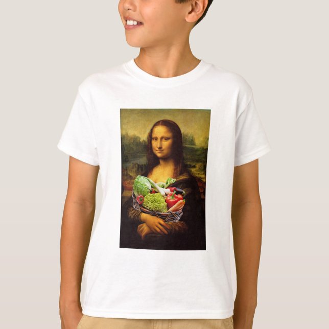 Mona Lisa Loves Vegetables T-Shirt (Front)