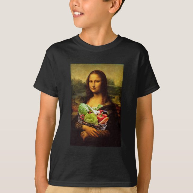 Mona Lisa Loves Vegetables T-Shirt (Front)