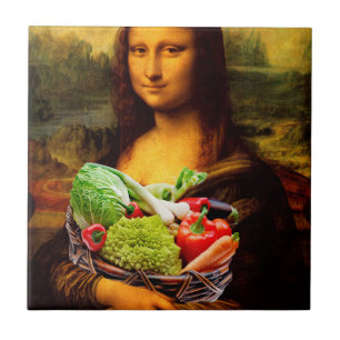 Mona Lisa Loves Vegetables Tile