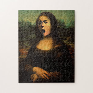 Mona Lisa Medusa Caravaggio Jigsaw Puzzle
