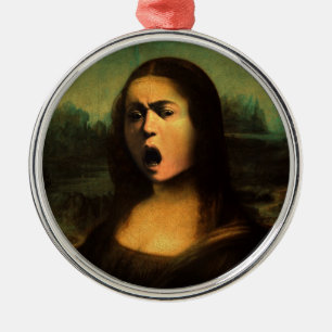 Mona Lisa Medusa Caravaggio Metal Tree Decoration