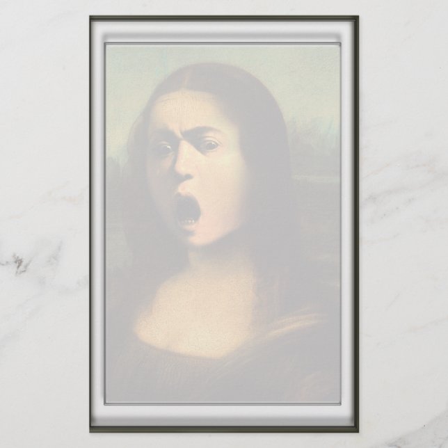 Mona Lisa Medusa Caravaggio Stationery (Front)