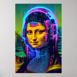 Mona Lisa Meme Pop Art  Poster
