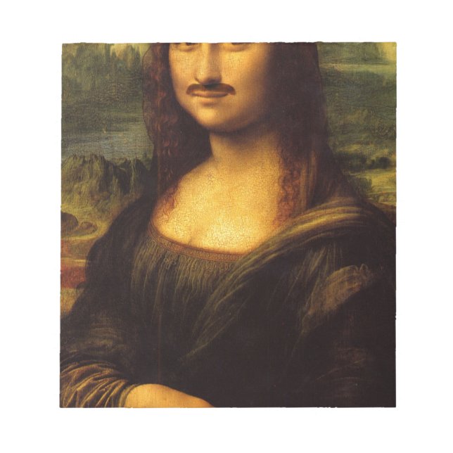 mona lisa moustache notepad (Front)