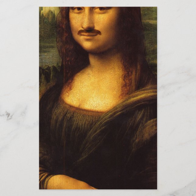 mona lisa moustache stationery (Front)