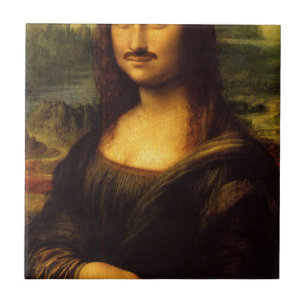 mona lisa moustache tile