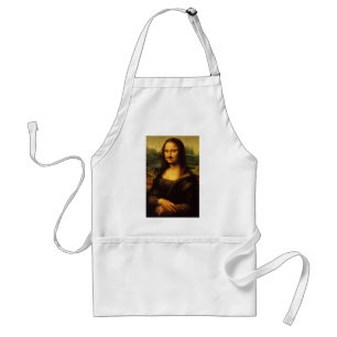 mona lisa mustache standard apron