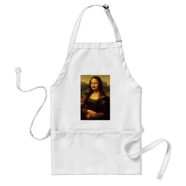 mona lisa mustache standard apron (Front)