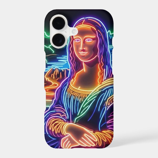 Mona Lisa Neon Light Portrait Design (Back)