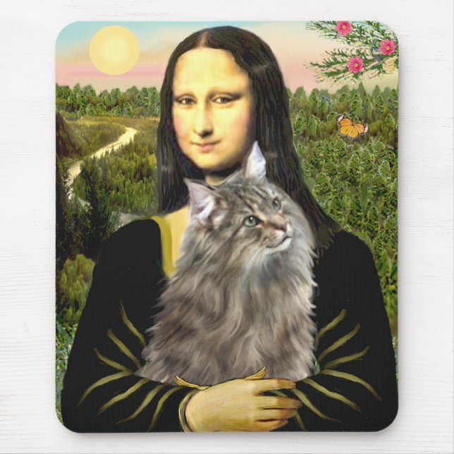Mona Lisa - Norweigan Forest Cat Mouse Pad (Front)