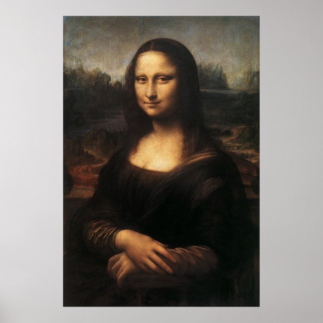 Mona Lisa on canvas Poster (Front)