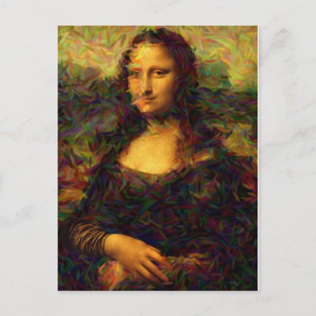 mona lisa paris postcard (Front)
