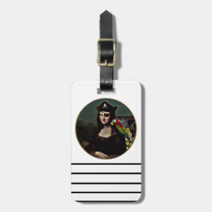 Mona Lisa Pirate Captain Luggage Tag