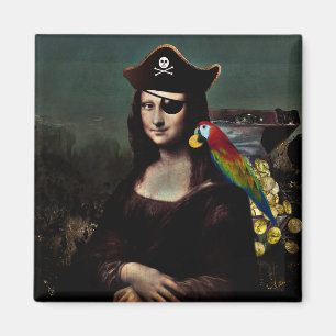 Mona Lisa Pirate Captain Magnet