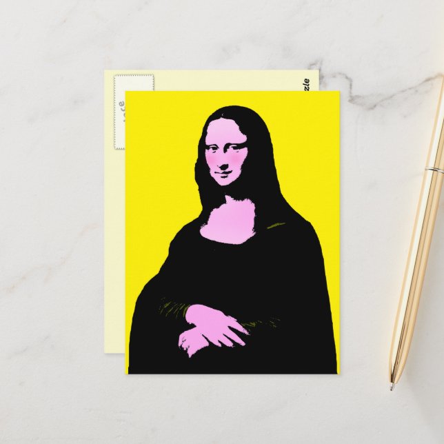 Mona Lisa Pop Art  Postcard (Front/Back In Situ)