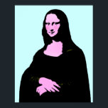 Mona Lisa Pop Art Style Poster<br><div class="desc">* Pop-Art style of Mona Lisa portrait. Available in several size options. Change the background color of this one, too! * This poster that is available in several sizes and paper types. Use the CUSTOMIZE IT button to get started. ***** .A re-edit of the art of Leonardo da Vinci. (Mona...</div>