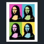 Mona Lisa - Pop Art Style Poster<br><div class="desc">Mona Lisa is stylised in Pop Art and Her famous smile is also colourized. For Pop Art lovers. With respect to Leonardo Da Vinci painting,  this is Art Revisited !</div>