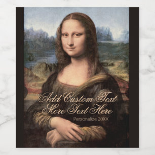 Mona Lisa Portrait Add Brand Name and Year Wine Label